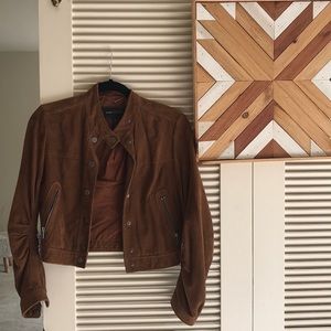 BCBG suede crop jacket